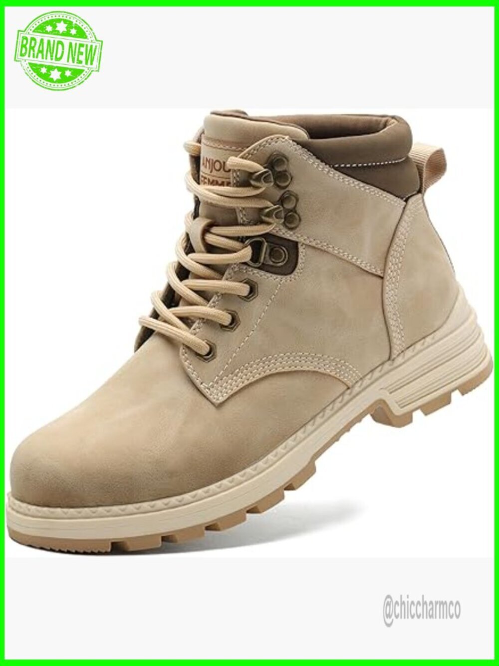 Lace Up Combat Ankle Boots Non Slip Outdoor Hiking